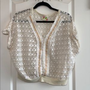 Free People oversized crotchet top